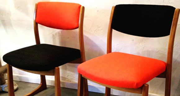 Duo de chaises vintage style Traineau à vendre